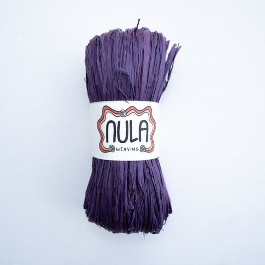 hand-dyed raffia: 70g Plum