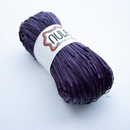 hand-dyed raffia: 70g Plum