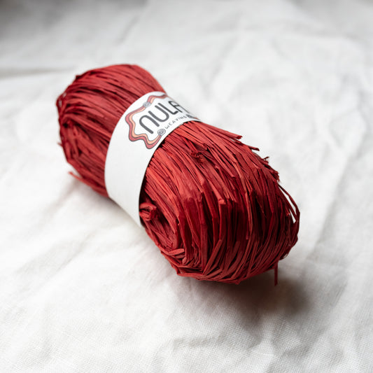 hand-dyed raffia: 70g Candy Red