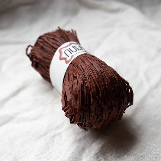 hand-dyed raffia: 70g Cinnamon