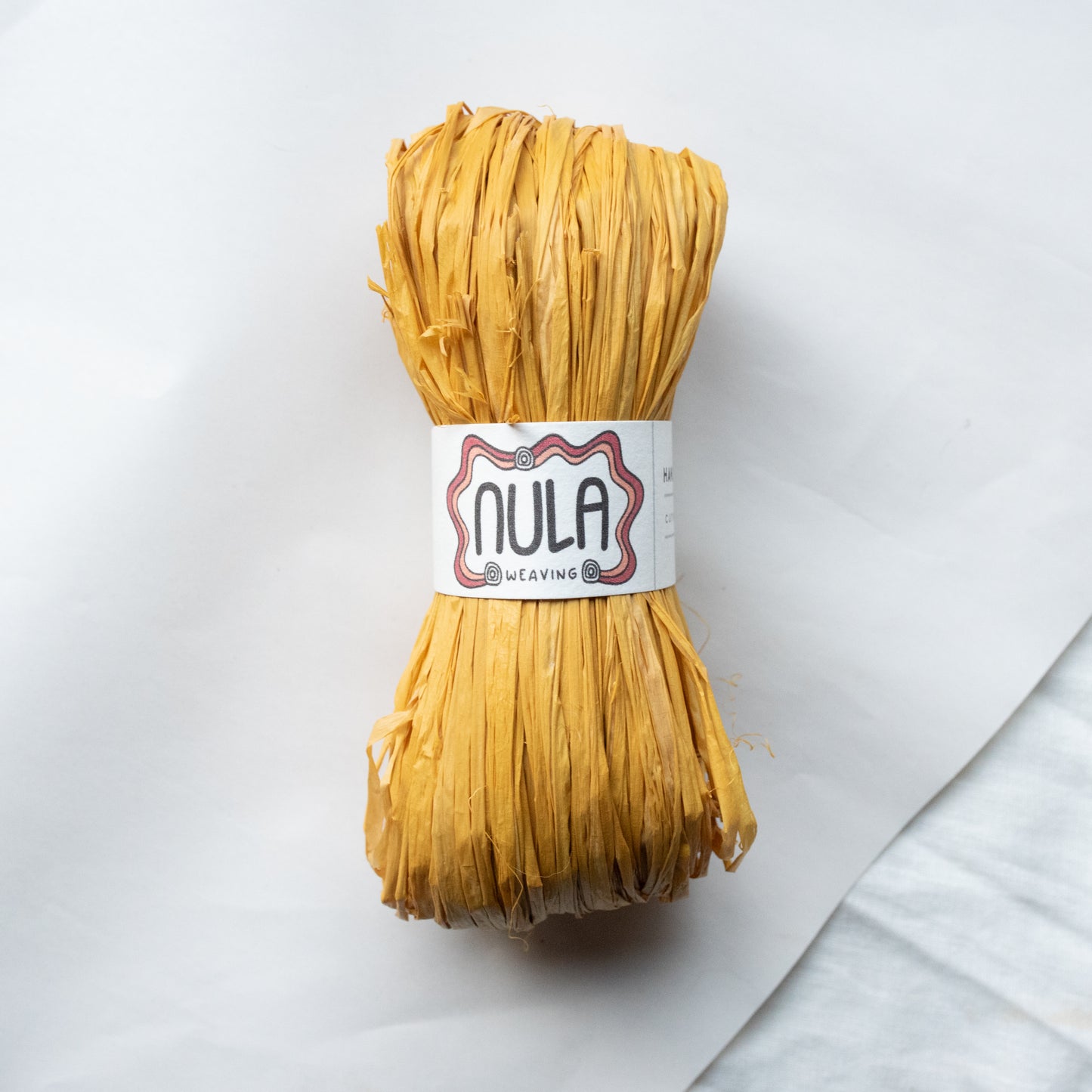 hand-dyed raffia: 70g Golden