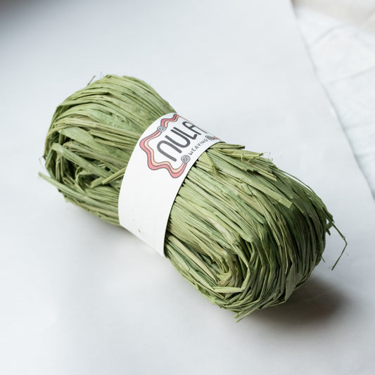 hand-dyed raffia: 70g Apple