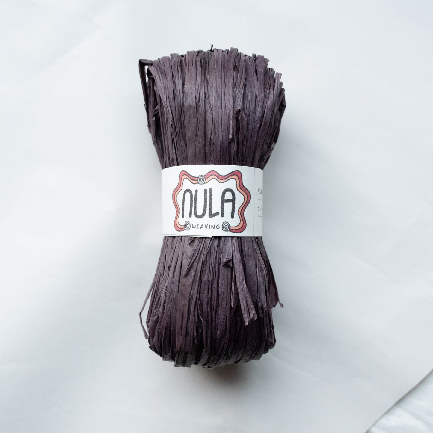hand-dyed raffia: 70g Mulberry Haze