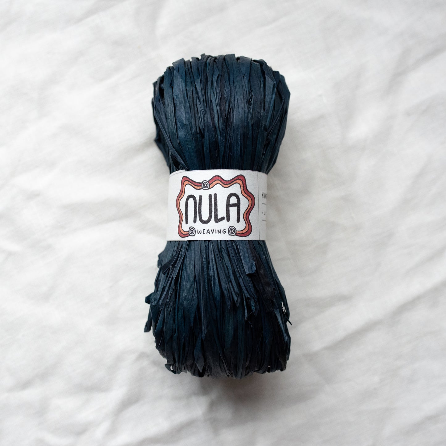 hand-dyed raffia: 70g Denim