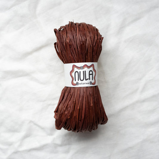 hand-dyed raffia: 70g Cinnamon