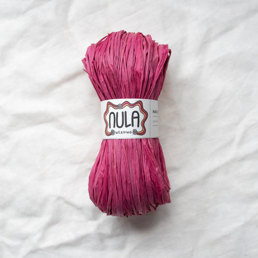 hand-dyed raffia: 70g Bubblegum