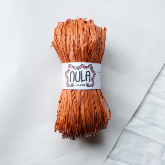 hand-dyed raffia: 70g Sunset Clay