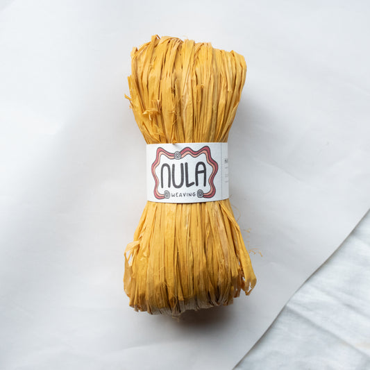 hand-dyed raffia: 70g Golden