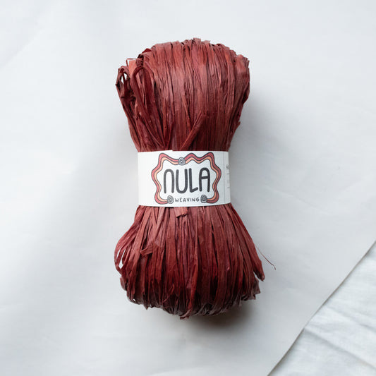 hand-dyed raffia: 70g Bloodwood