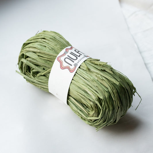 hand-dyed raffia: 70g Apple