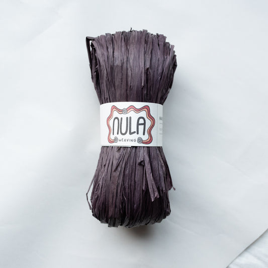 hand-dyed raffia: 70g Mulberry Haze