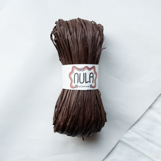 hand-dyed raffia: 70g Dark Roast