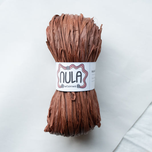 hand-dyed raffia: 70g Burnt Sienna