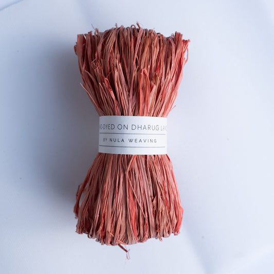 hand-dyed raffia: 100g Salmon